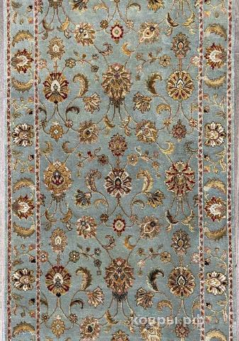 ковер ручной работы Индийский ковер ручной работы из шелка и шерсти Agra (Агра) 3.02x0.79 — фото 3