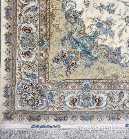 ковер ручной работы Иранский ковер ручной работы из шелка и шерсти Tabriz (Табриз) 2.95x2 — фото 2
