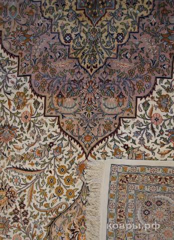 ковер ручной работы Шелковый Индийский ковер ручной работы Kashmir (Кашмир) 4.33x3 — фото 6