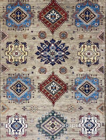 ковер ручной работы Шелковый Афганский ковер ручной работы Kazakh (Казах) 3.92x2.69 — фото 3