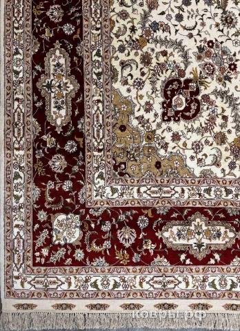 ковер ручной работы Шелковый Китайский ковер ручной работы 400 lines (400 линий) 4.23x3.05 — фото 3