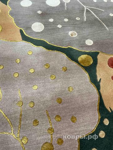 ковер ручной работы Китайский ковер ручной работы из шелка и шерсти 2.44x1.68 — фото 3