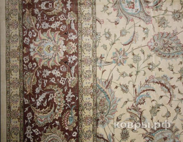 ковер ручной работы Шелковый Иранский ковер ручной работы Qum (Кум) 5.77x3.88 — фото 6