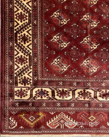 ковер ручной работы Шерстяной Иранский ковер ручной работы Ahal Teke (Ахал Теке) 3.38x2.42 — фото 2