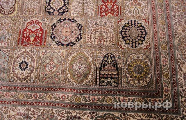 ковер ручной работы Шелковый Китайский ковер ручной работы 4.3x3 — фото 6