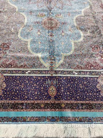 ковер ручной работы Шелковый Иранский ковер ручной работы Qum (Кум) 2.94x1.99 — фото 4