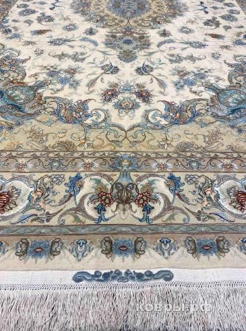 ковер ручной работы Иранский ковер ручной работы из шелка и шерсти Tabriz (Табриз) 2.95x2 — фото 3