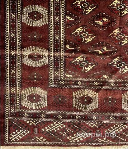 ковер ручной работы Шерстяной Иранский ковер ручной работы Ahal Teke (Ахал Теке) 3.88x2.64 — фото 2