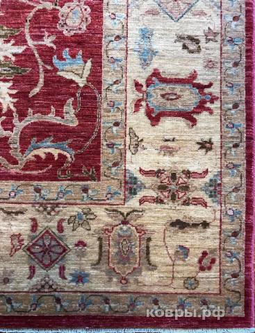 ковер ручной работы Шелковый Афганский ковер ручной работы Сhoubi Ziegler (Чуби зиглер) 2.92x2.04 — фото 3