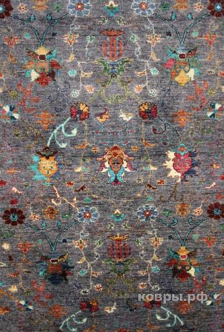 ковер ручной работы Шелковый Афганский ковер ручной работы Сhoubi (Чуби) 4.4x3.65 — фото 2