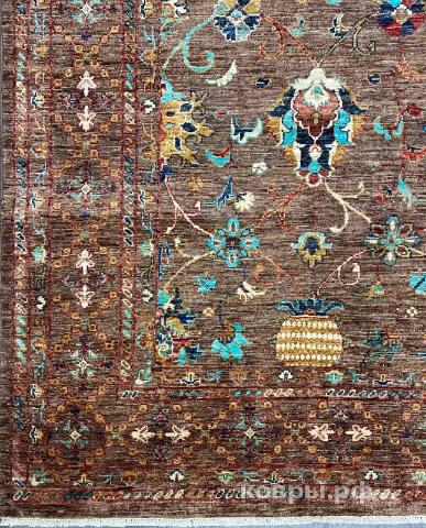 ковер ручной работы Шелковый Афганский ковер ручной работы Waziri (Вазири солтани)  3.64x2.7 — фото 3