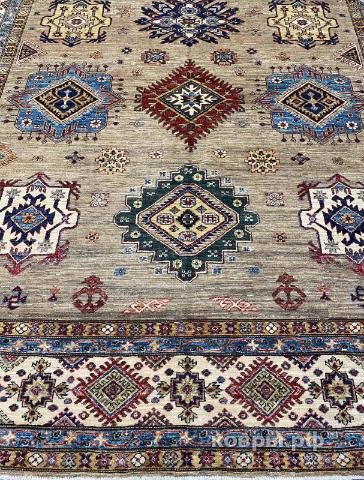 ковер ручной работы Шелковый Афганский ковер ручной работы Kazakh (Казах) 3.92x2.69 — фото 4