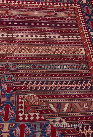 ковер ручной работы Иранский ковер ручной работы Сумах Сиржан 2.42x3.37м — фото 9