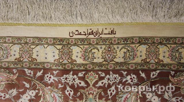 ковер ручной работы Шелковый Иранский ковер ручной работы Qum (Кум) 5.77x3.88 — фото 7