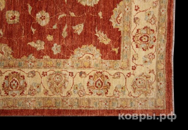 ковер ручной работы Шелковый Афганский ковер ручной работы Сhoubi Ziegler (Чуби зиглер) 2.93x2.05 — фото 3