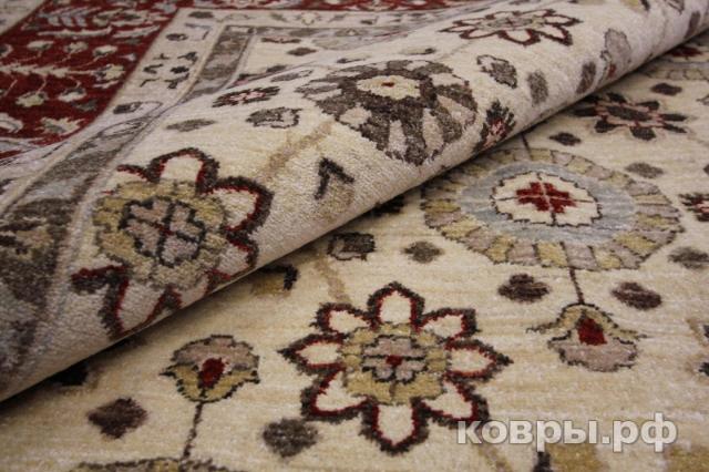 ковер ручной работы Афганский ковер ручной работы из шелка и шерсти Сhoubi Ziegler (Чуби зиглер) 3.68x2.75 — фото 4