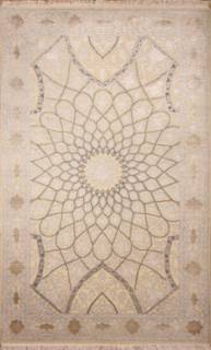 Индийский ковер ручной работы из шелка и шерсти 1.52x0.75