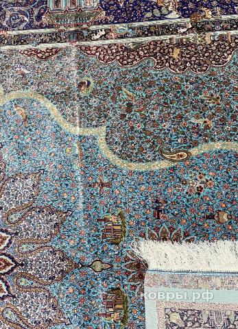 ковер ручной работы Шелковый Иранский ковер ручной работы Qum (Кум) 2.94x1.99 — фото 5