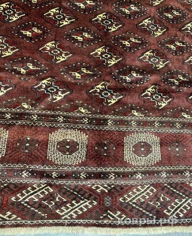 ковер ручной работы Шерстяной Иранский ковер ручной работы Ahal Teke (Ахал Теке) 3.88x2.64 — фото 3