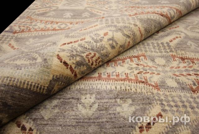 ковер ручной работы Шелковый Афганский ковер ручной работы Ikat (Икат) 2.41x1.74 — фото 6