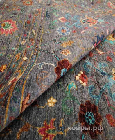 ковер ручной работы Шелковый Афганский ковер ручной работы Сhoubi (Чуби) 4.4x3.65 — фото 3