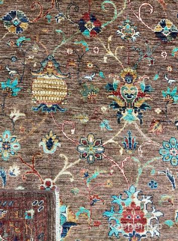 ковер ручной работы Шелковый Афганский ковер ручной работы Waziri (Вазири солтани)  3.64x2.7 — фото 4