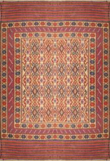 Шерстяной Афганский ковер ручной работы Kilim (Килим) 2.75x1.92 Шерстяной Афганский ковер ручной работы Kilim (Килим) 2.75x1.92