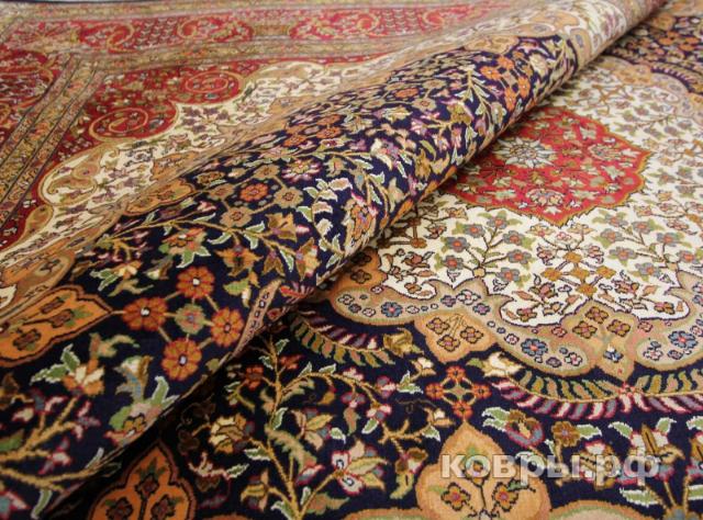 ковер ручной работы Шелковый Индийский ковер ручной работы 2.14x1.52 — фото 4