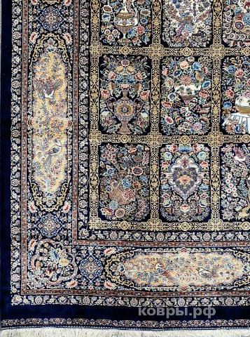 ковер ручной работы Шелковый Иранский ковер ручной работы Qum (Кум) 2.94x1.98 — фото 2