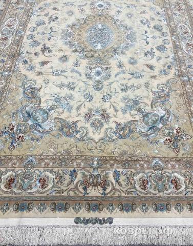 ковер ручной работы Иранский ковер ручной работы из шелка и шерсти Tabriz (Табриз) 2.95x2 — фото 5