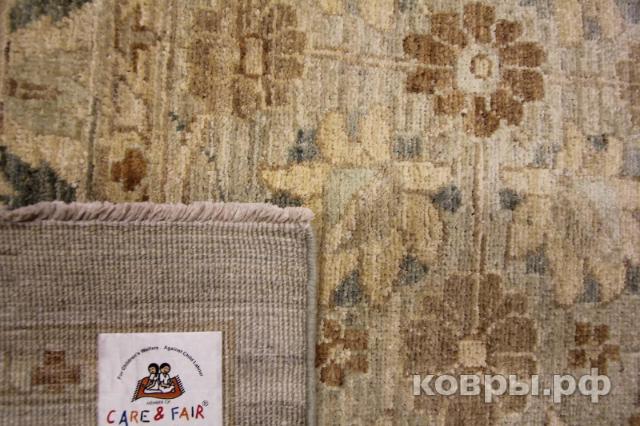 ковер ручной работы Шерстяной Афганский ковер ручной работы Сhoubi Ziegler (Чуби зиглер) 4.32x3 — фото 3