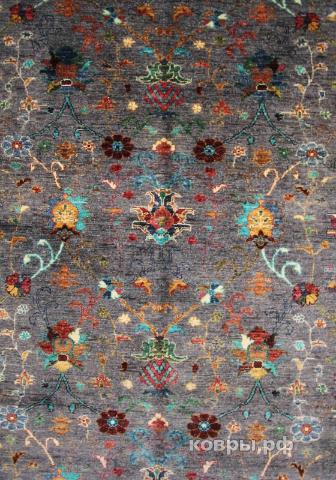 ковер ручной работы Шелковый Афганский ковер ручной работы Сhoubi (Чуби) 4.4x3.65 — фото 5