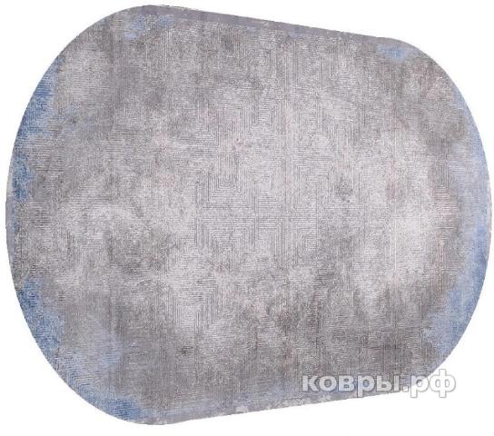 ковер OZKAPLAN Kalahari W9738 L.GREY / L.BLUE овал