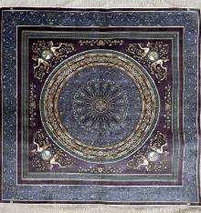 Шелковый Китайский ковер ручной работы 1.5x1.55