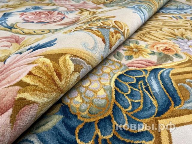 ковер ручной работы Китайский ковер ручной работы из шелка и шерсти 5.8x3.8 — фото 4