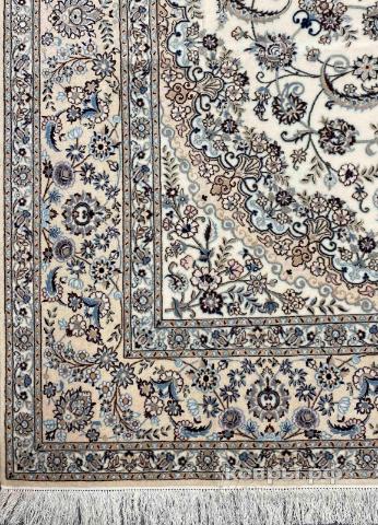 ковер ручной работы Иранский ковер ручной работы из шелка и шерсти Nain (Наин) 3.03x2.02 — фото 2