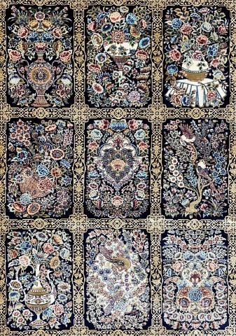 ковер ручной работы Шелковый Иранский ковер ручной работы Qum (Кум) 2.94x1.98 — фото 4