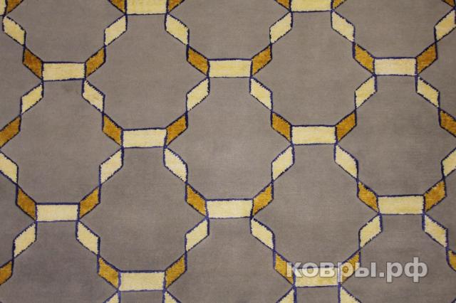 ковер ручной работы Индийский ковер ручной работы из шелка и шерсти 3.7x2.75 — фото 3