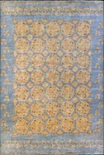 Шелковый Афганский ковер ручной работы Сhoubi (Чуби) 4.38x3.01