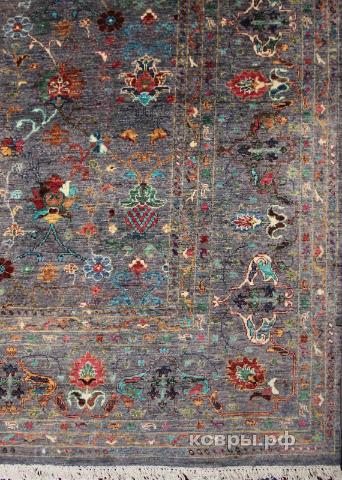 ковер ручной работы Шелковый Афганский ковер ручной работы Сhoubi (Чуби) 4.4x3.65 — фото 6