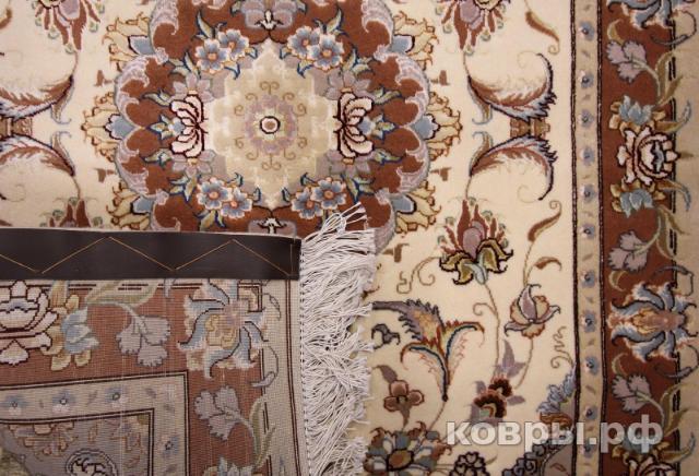 ковер ручной работы Иранский ковер ручной работы из шелка и шерсти Tabriz (Табриз) 5.25x0.91 — фото 3