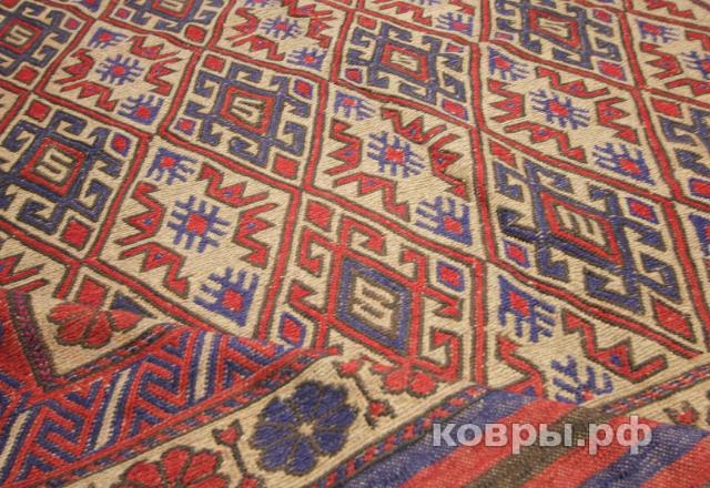 ковер ручной работы Шерстяной Афганский ковер ручной работы Kilim (Килим) 2.75x1.92 — фото 4
