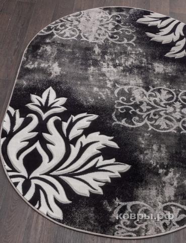 ковер Merinos Mega Carving d272 GRAY Овал — фото 2