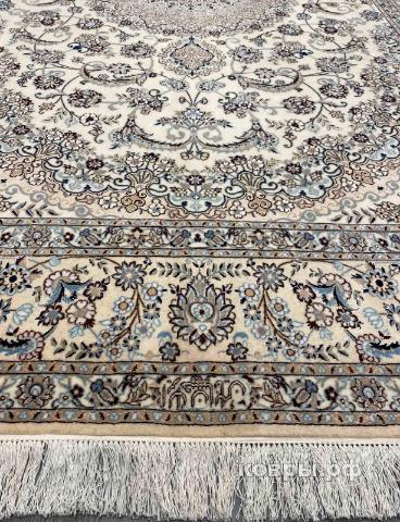 ковер ручной работы Иранский ковер ручной работы из шелка и шерсти Nain (Наин) 3.03x2.02 — фото 3