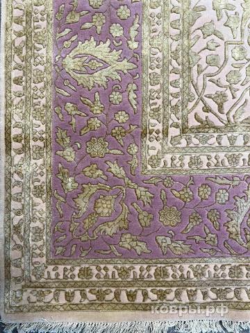 ковер ручной работы Индийский ковер ручной работы из шелка и шерсти Rajkumar (Ражкумар) 4.97x2.98 — фото 4