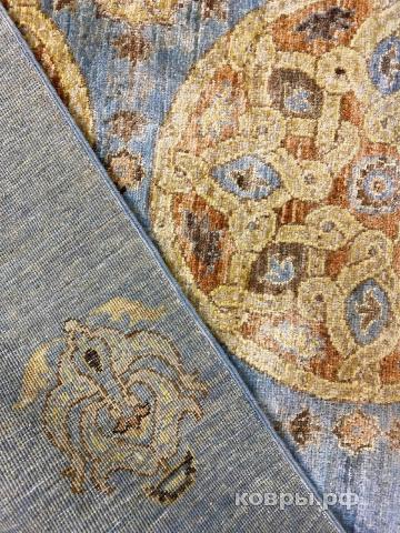 ковер ручной работы Шелковый Афганский ковер ручной работы Сhoubi (Чуби) 4.38x3.01 — фото 2