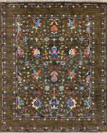 Шелковый Афганский ковер ручной работы Сhoubi (Чуби фараан) 3x2.47