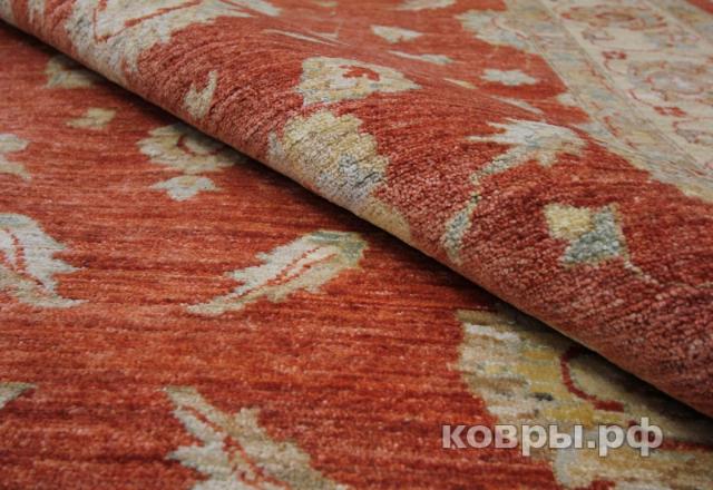 ковер ручной работы Шелковый Афганский ковер ручной работы Сhoubi Ziegler (Чуби зиглер) 2.93x2.05 — фото 8