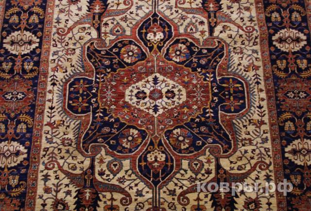 ковер ручной работы Шелковый Афганский ковер ручной работы Heriz (Хериз) 3.41x2.7 — фото 2