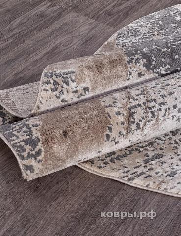 ковер KARMEN HALI ARMINA 04022C GREY / BROWN Круг — фото 4